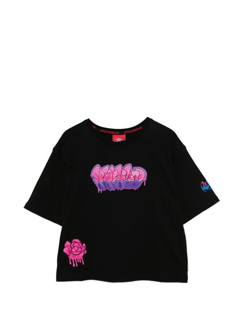T-shirt bambina Sprayground nera a manica corta Sprayground kids | SPY1451BLKX